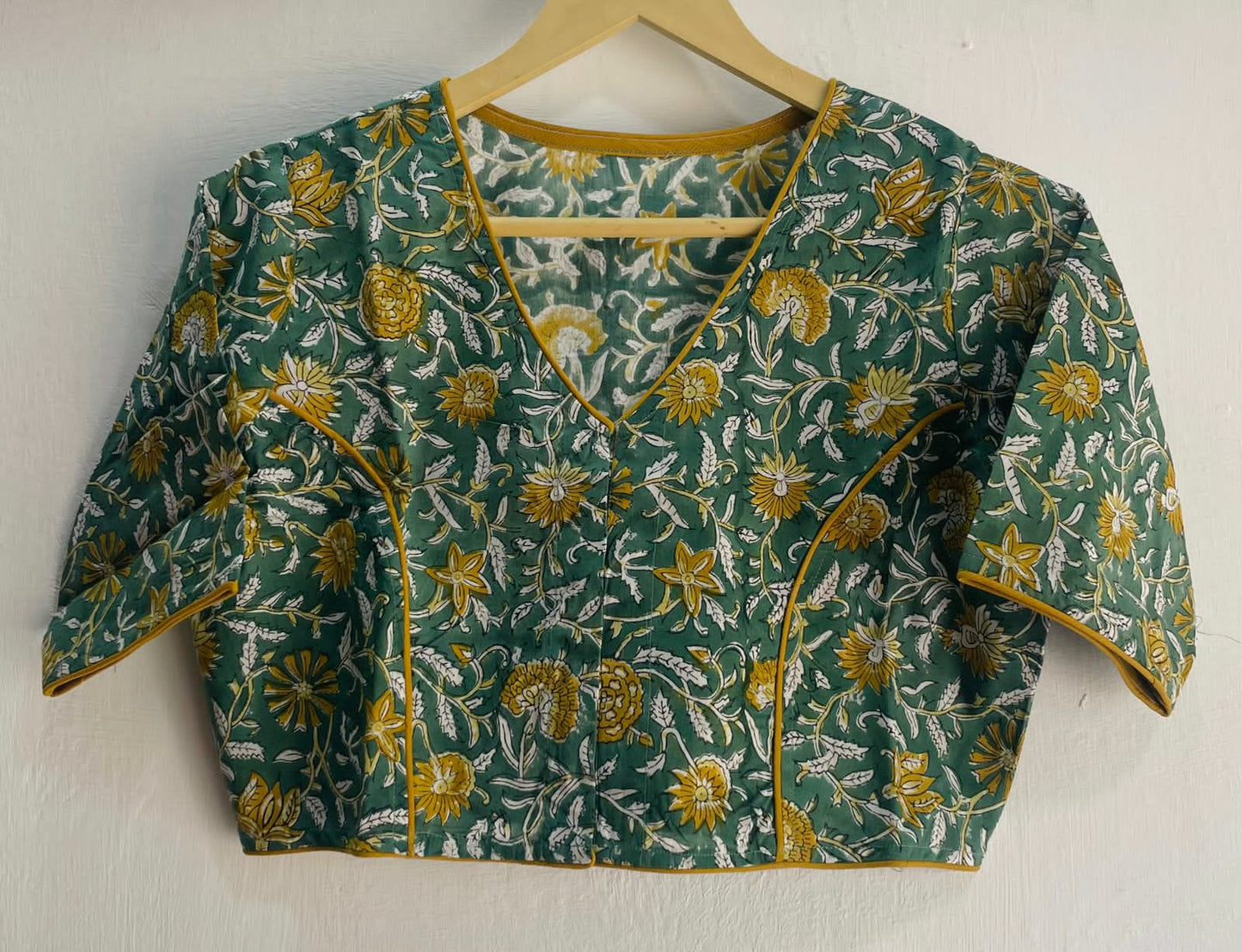 Rita| block printed blouse