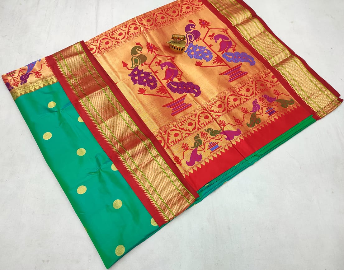 Amisha | Powerloom Kadiyal Paithani Silk Saree