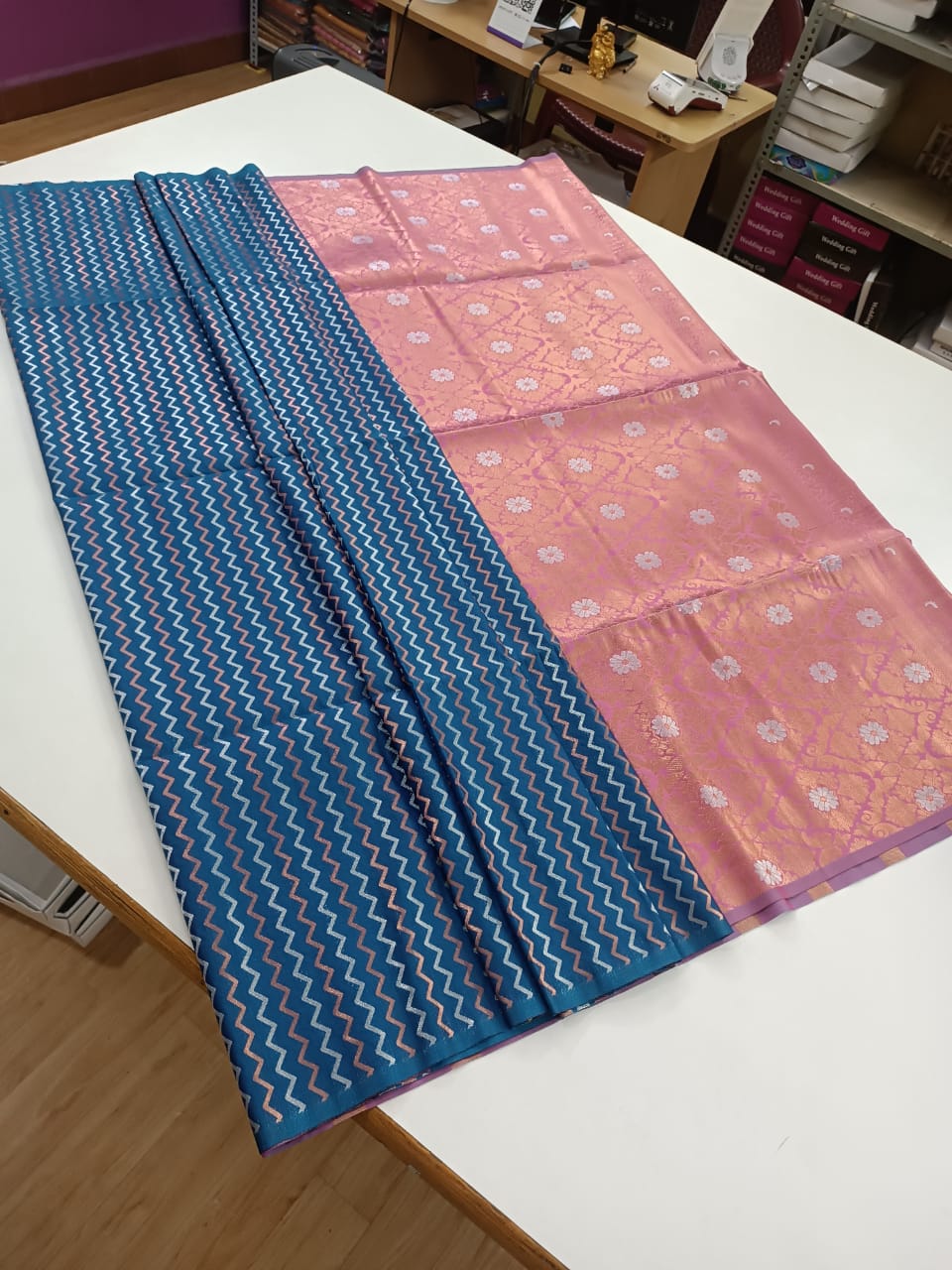 Amala | Soft Silk Saree with Zari Lines