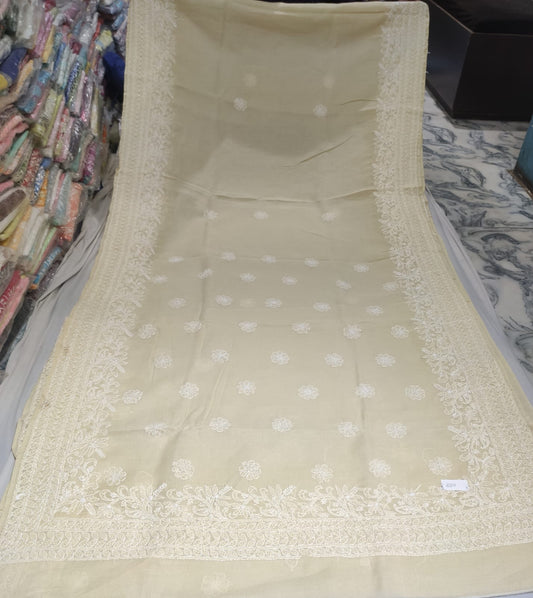 Adya | Cotton chikankari saree