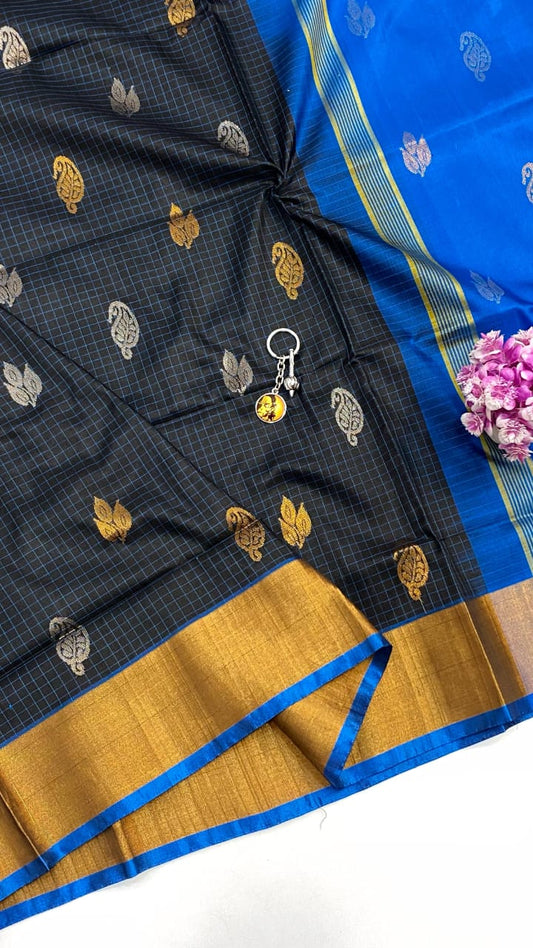 Paninil | UPPADA CHECKS WITH TOPI BUTTA SAREES