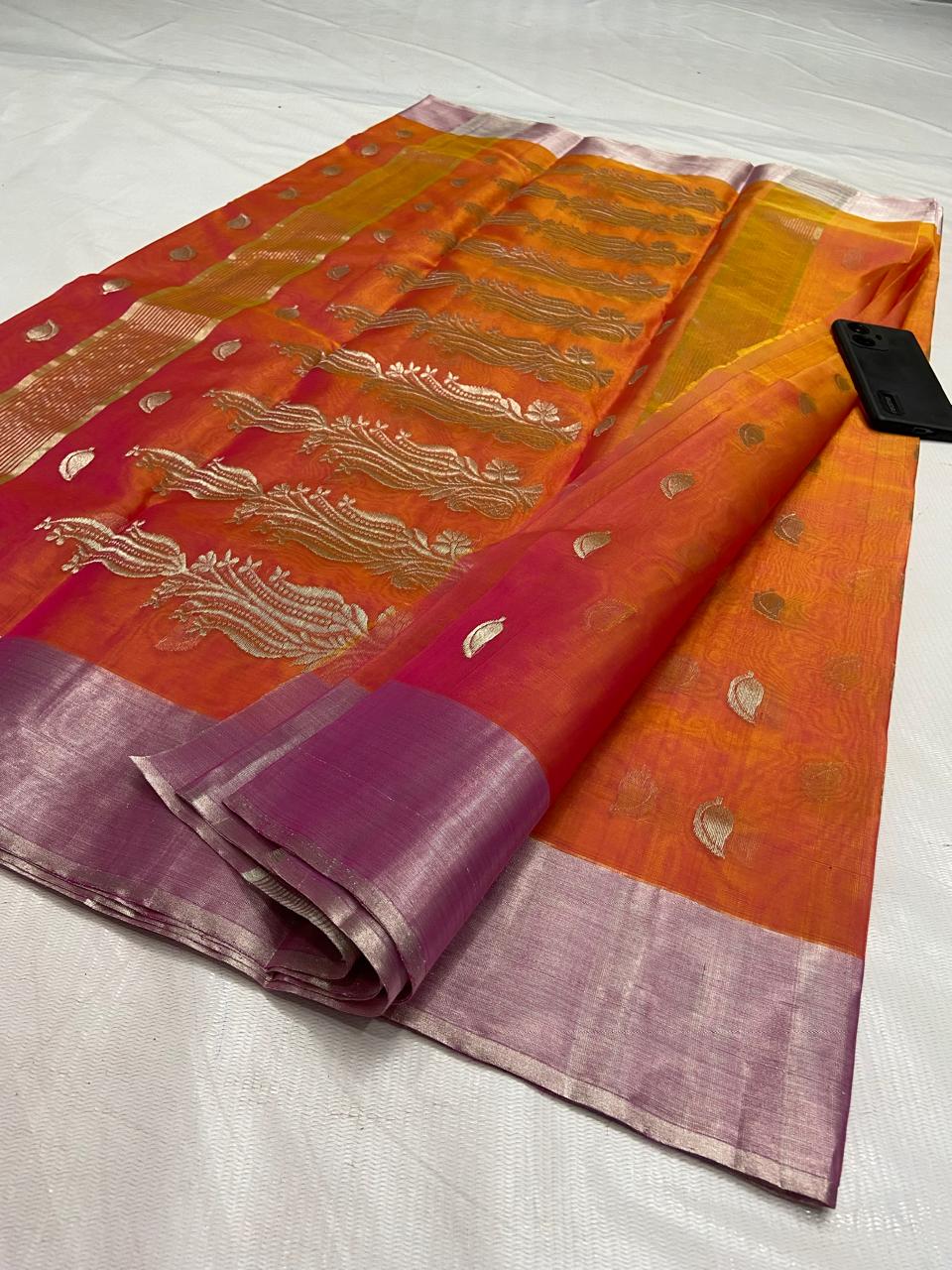 Jiya | Katan Silk Chanderi Saree