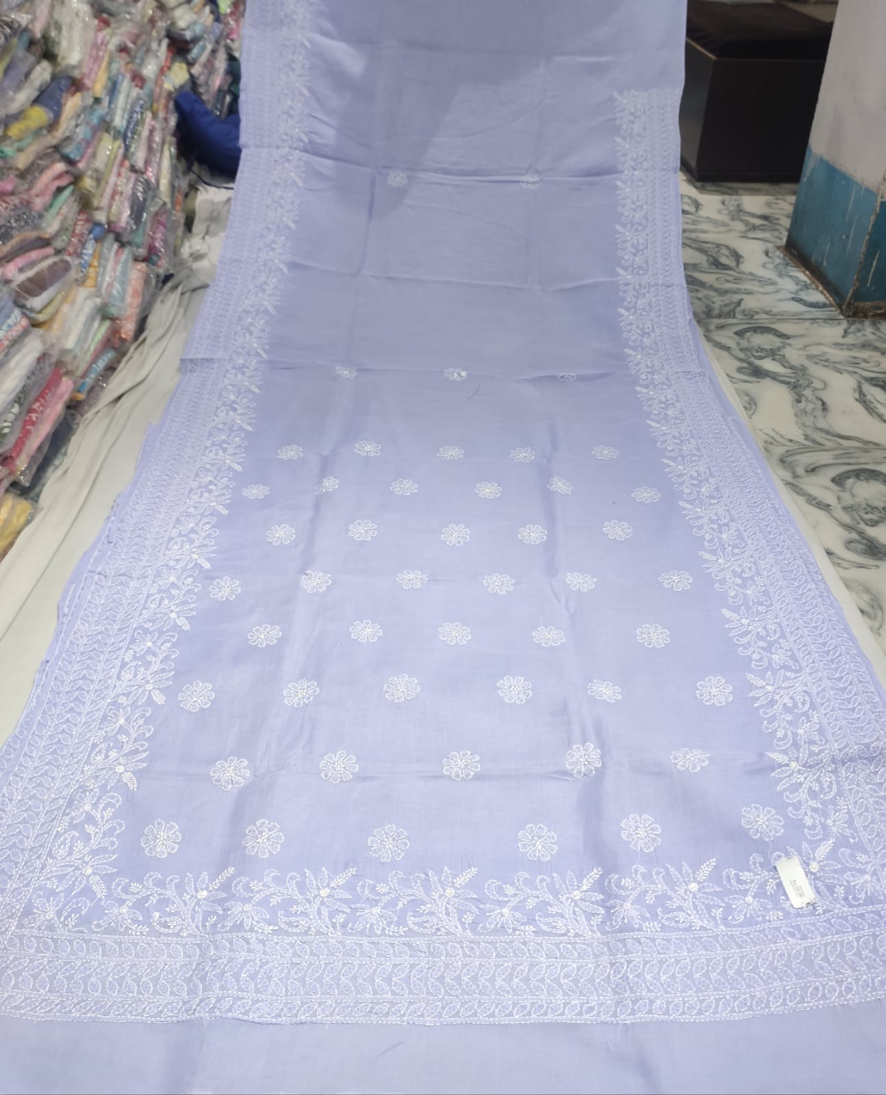 Bhavini | Pure cotton chikankari saree