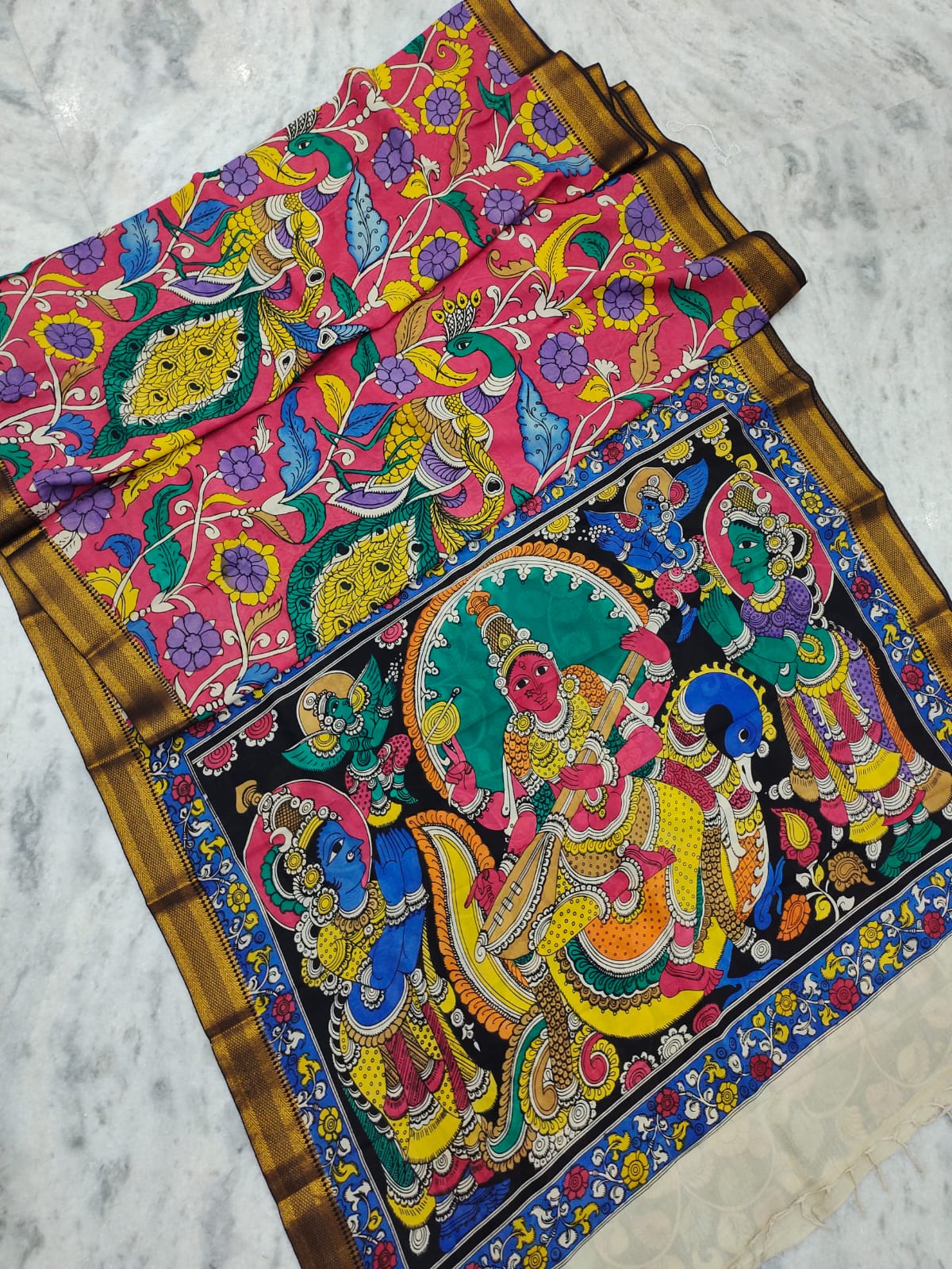 Avni | Kalamkari Saree in Bangalore silk