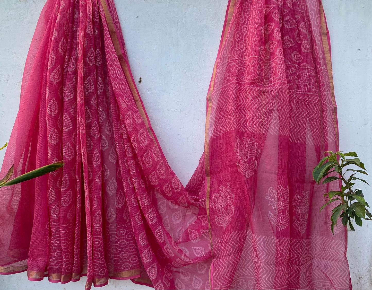 Monali | Kota Doriya Saree with Bagru Prints