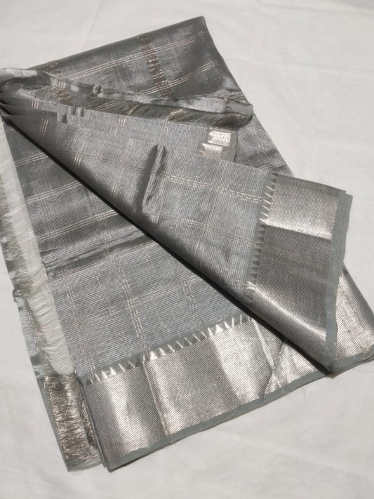 Osha | Pure handloom Mangalagiri pattu by cotton jari chex sarees with running blouse