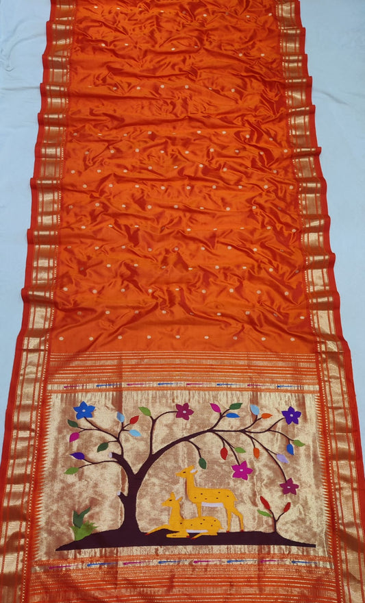 Shivaleeka | Yeola Fancy Paithani Pure Silk Handloom Saree