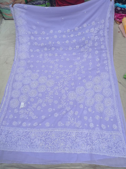 Anvi | Georgette surya chikankari saree