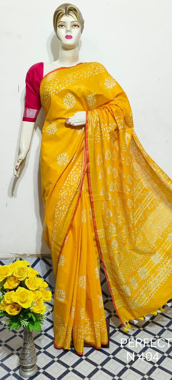 Wishi | Pure Linen Batik Sarees