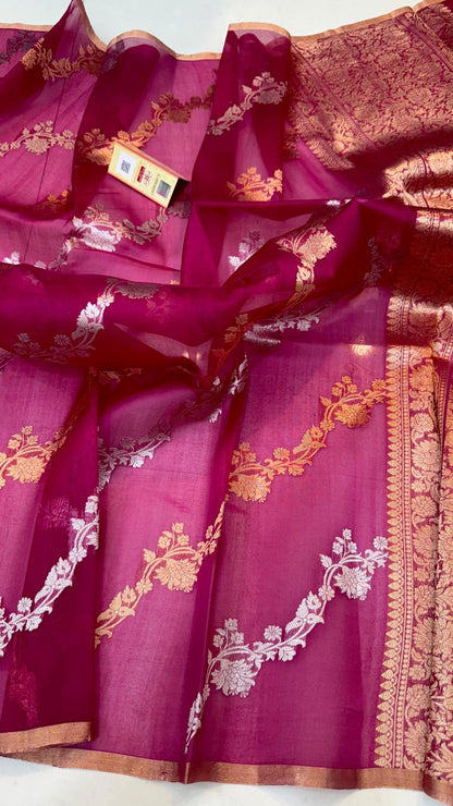 Raveena | kora organza silk benarasee saree