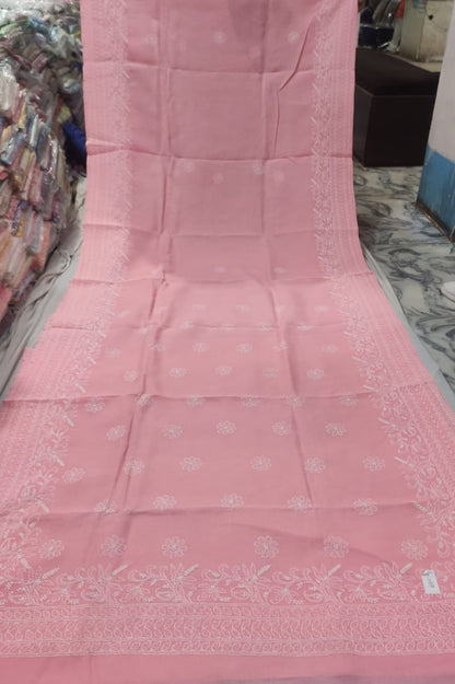 Aadhya | Georgette chikankari saree