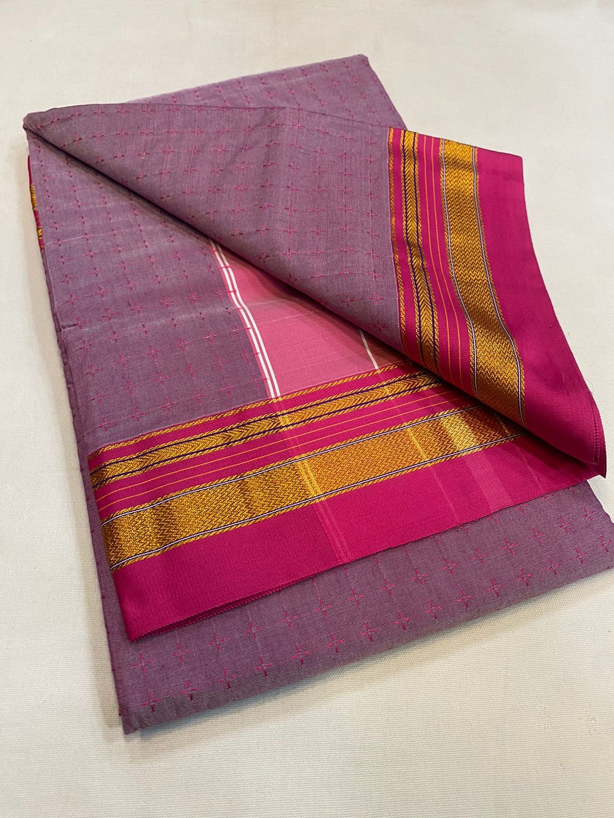 Suhani | Chukki Star Ilkal and Art silk With Cotton Saree