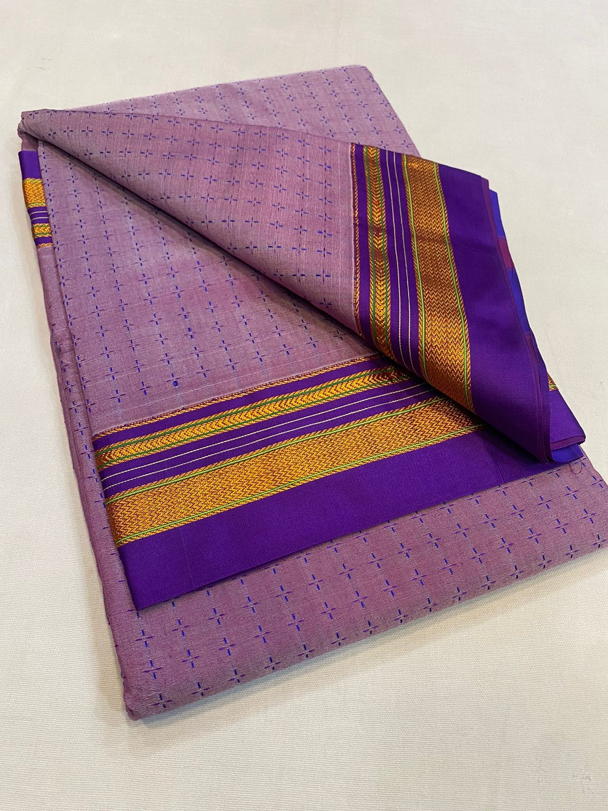 Riya | Chukki Star Ilkal and Art silk With Cotton Saree