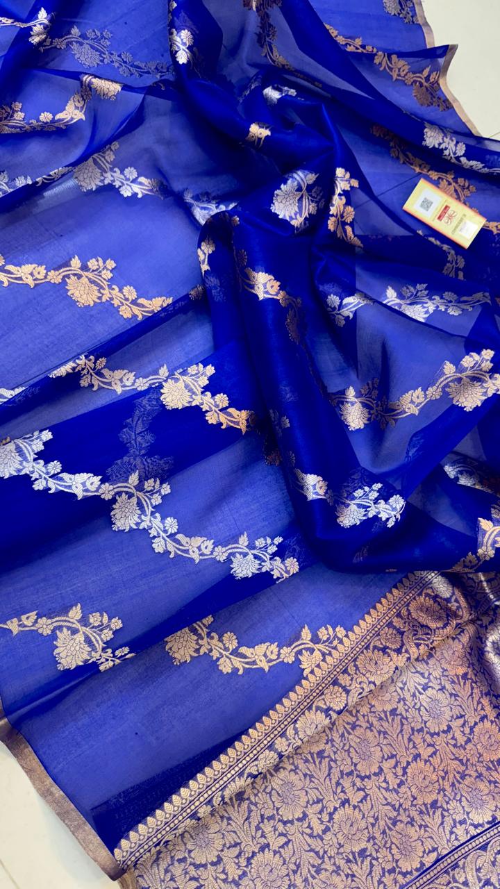 Avneesh | kora organza silk benarasee saree