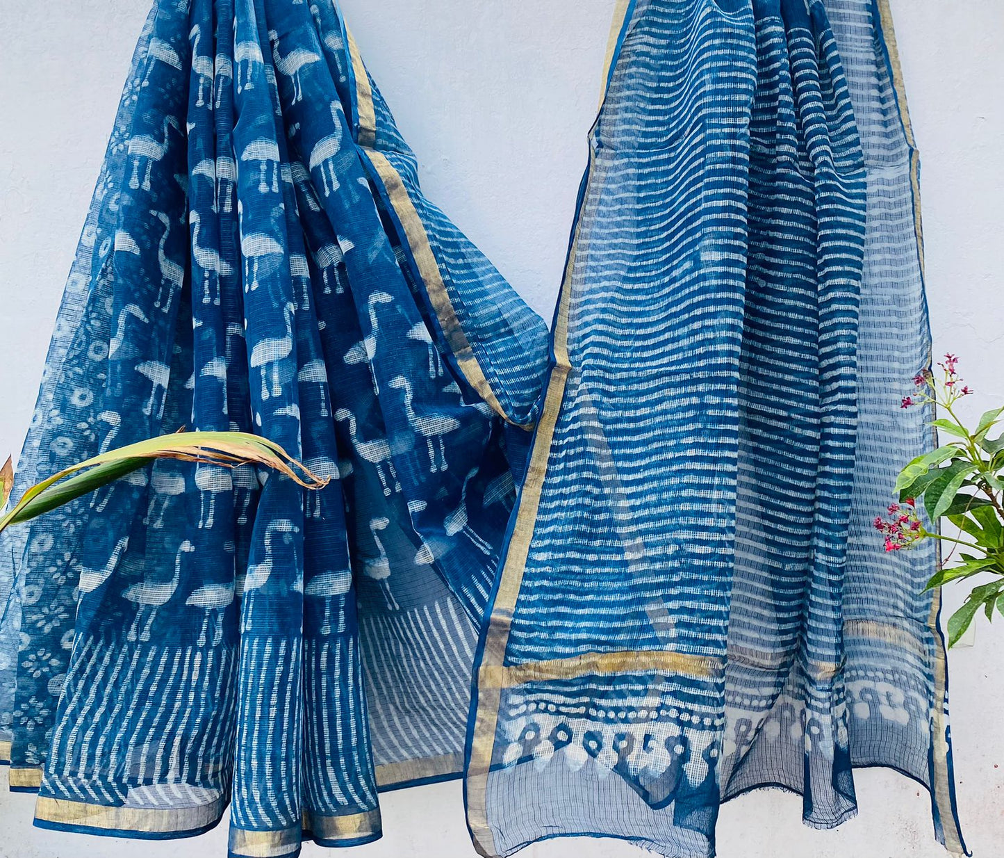 Achala | block printed by hand on Kota Doria cotton sarees