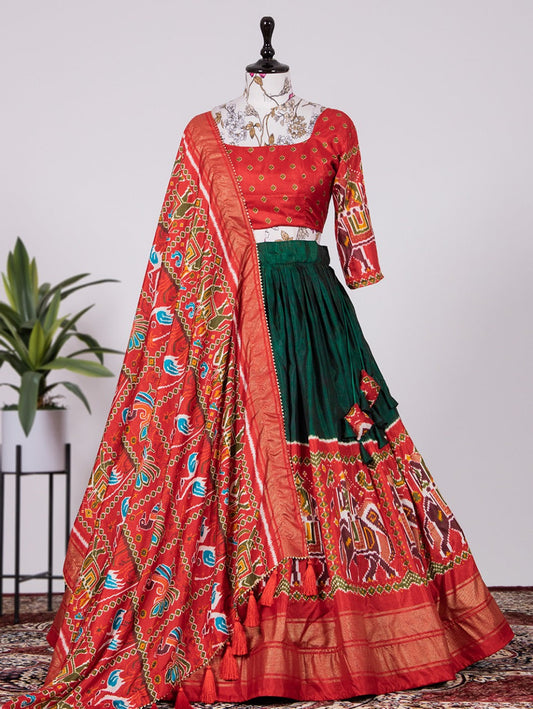 Patola print lehenga in gola silk