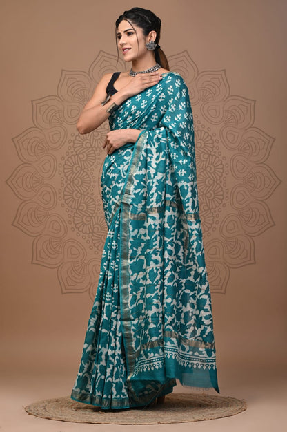 Ekam | monochrome maheswari silk saree