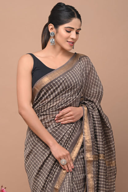 Dheet | maheswari silk saree with bold prints