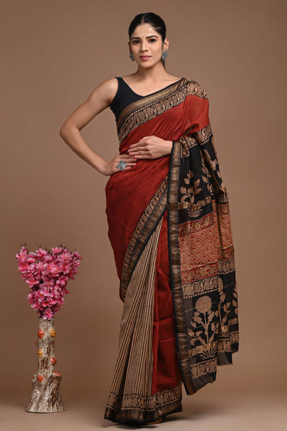 Dheet | maheswari silk saree with bold prints