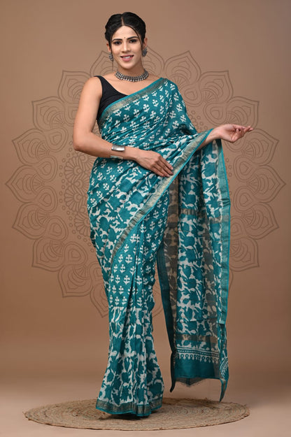 Ekam | monochrome maheswari silk saree