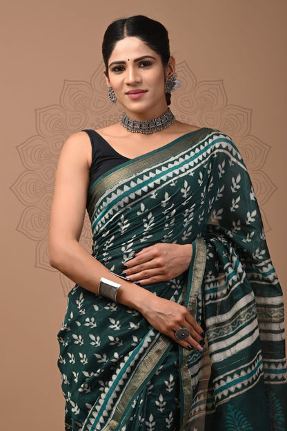 Ekam | monochrome maheswari silk saree