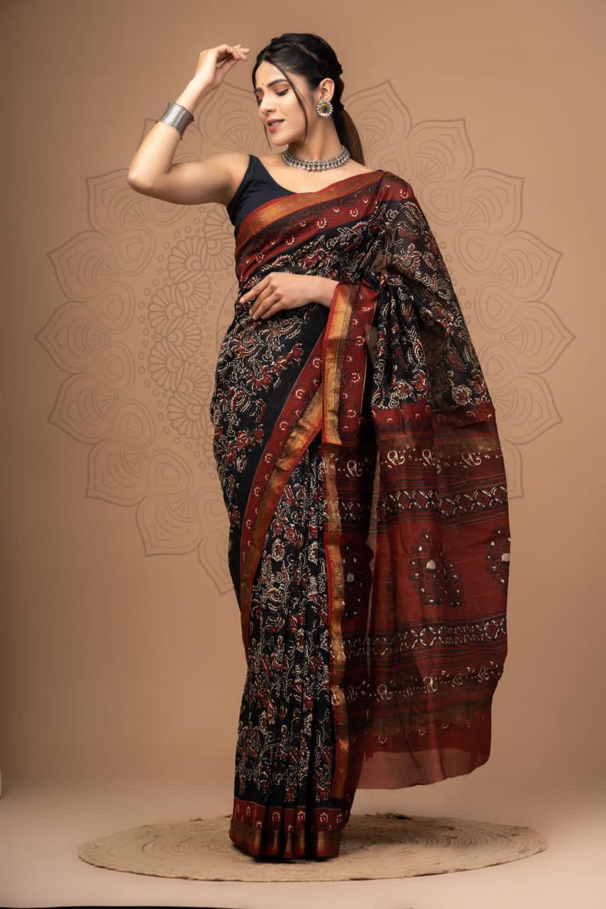 Phool | maheswari silk saree with floral prints