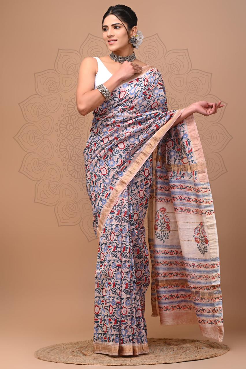 Phool | maheswari silk saree with floral prints