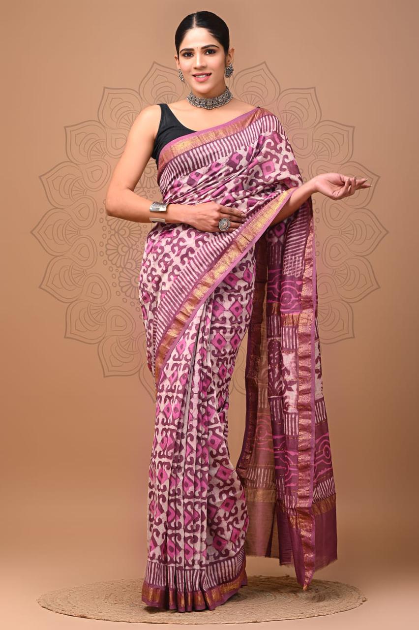 Ekam | monochrome maheswari silk saree