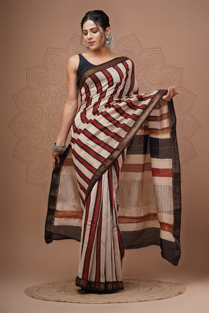 Lines | maheswari silk saree with floral prints