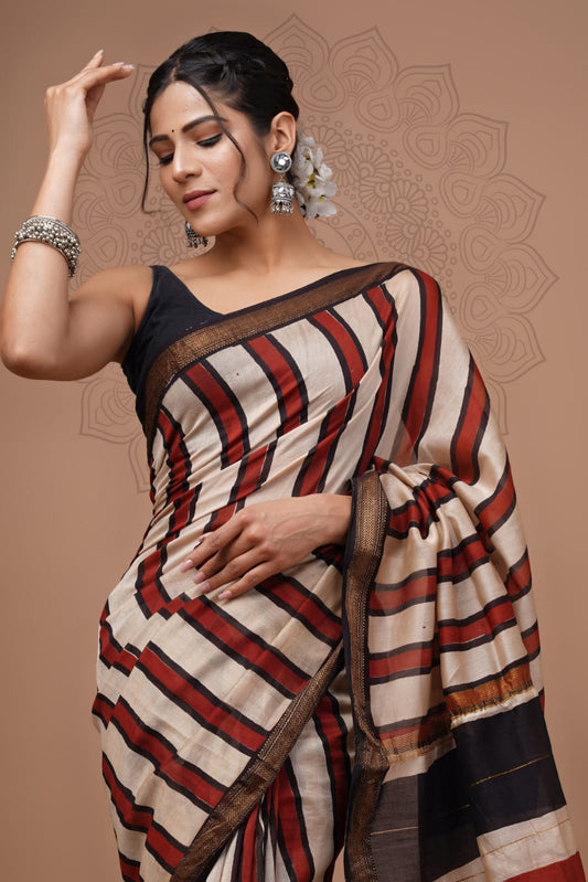 Lines | maheswari silk saree with floral prints