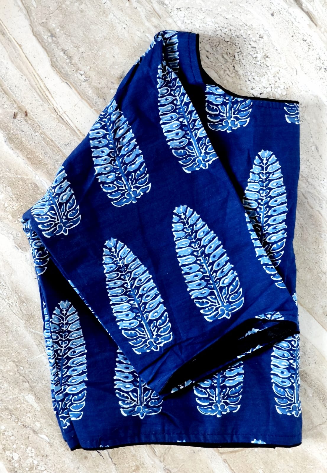 Ajrak blouses with bluebell print