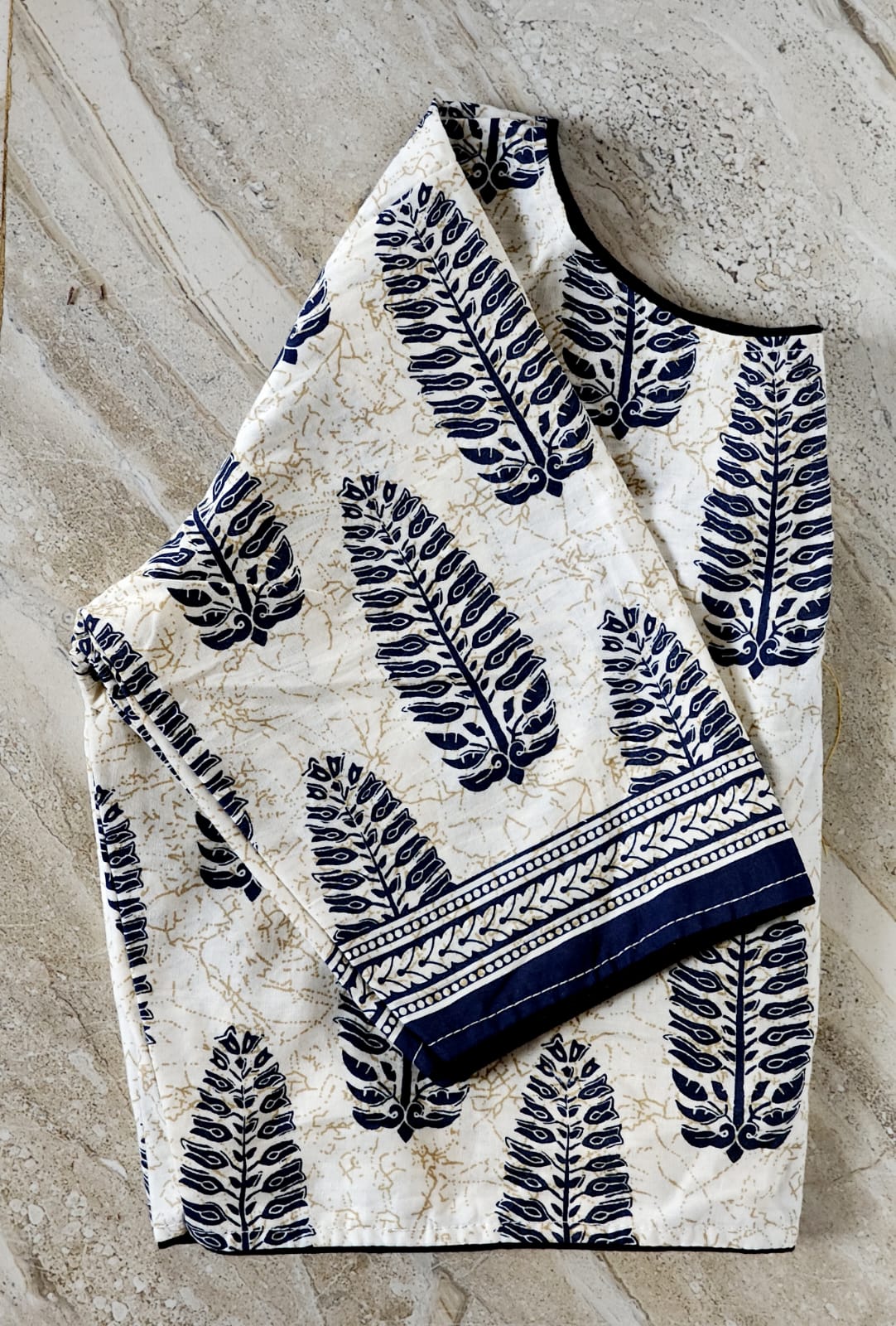Ajrak blouses with bluebell print