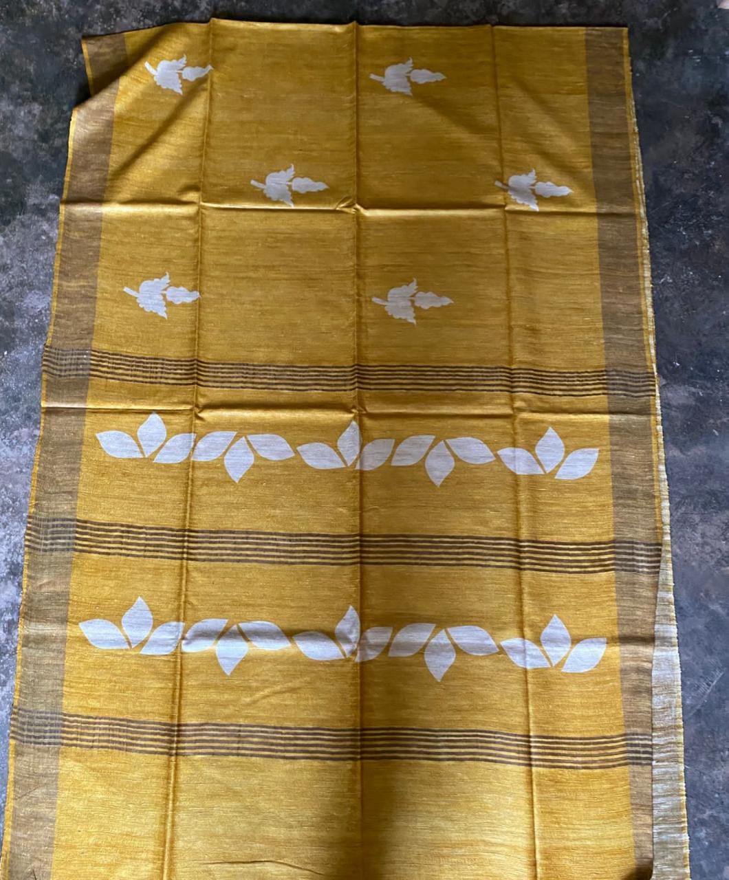 Sunshine on a Sunday Morning | Tussar ghicha Saree