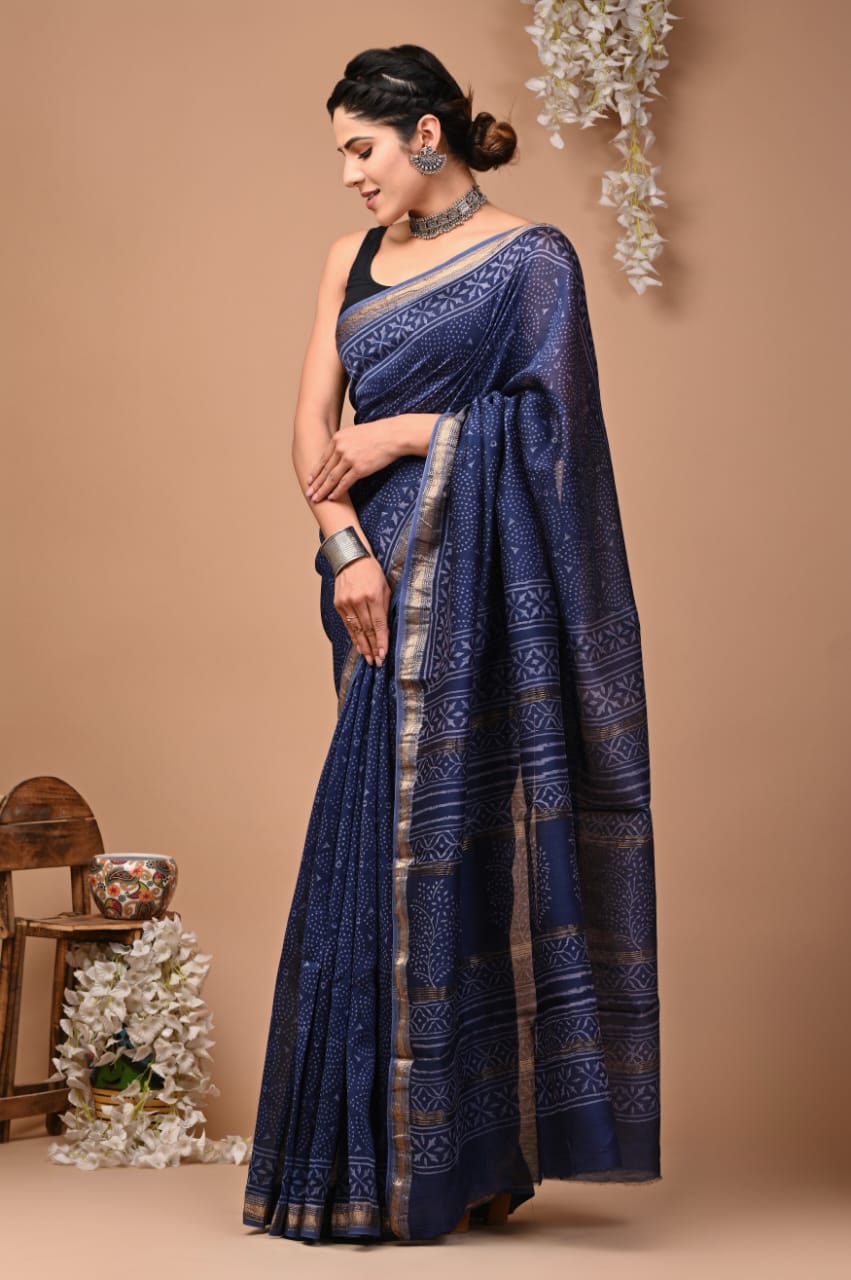 Colourful Maheshwari saree