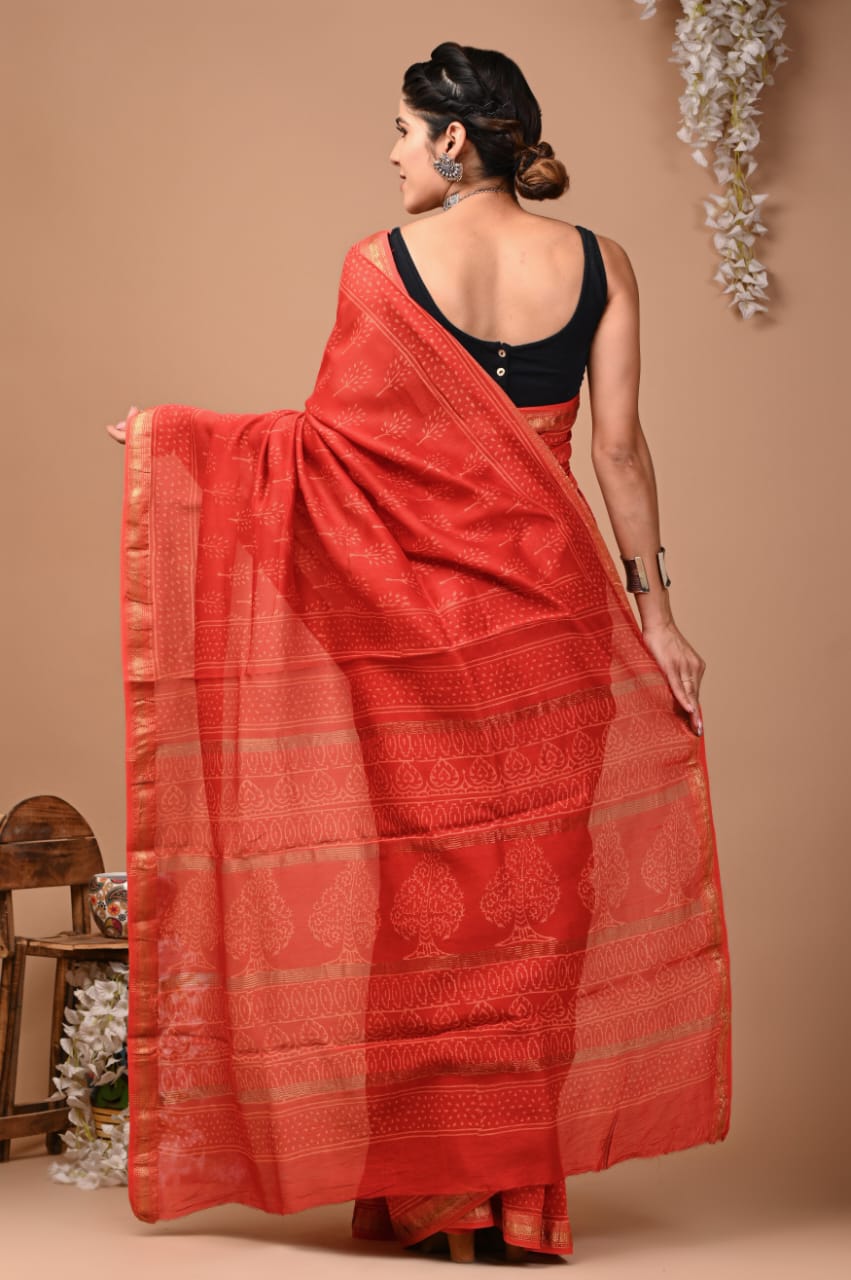 Colourful Maheshwari saree