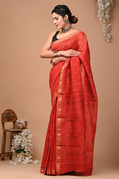 Colourful Maheshwari saree