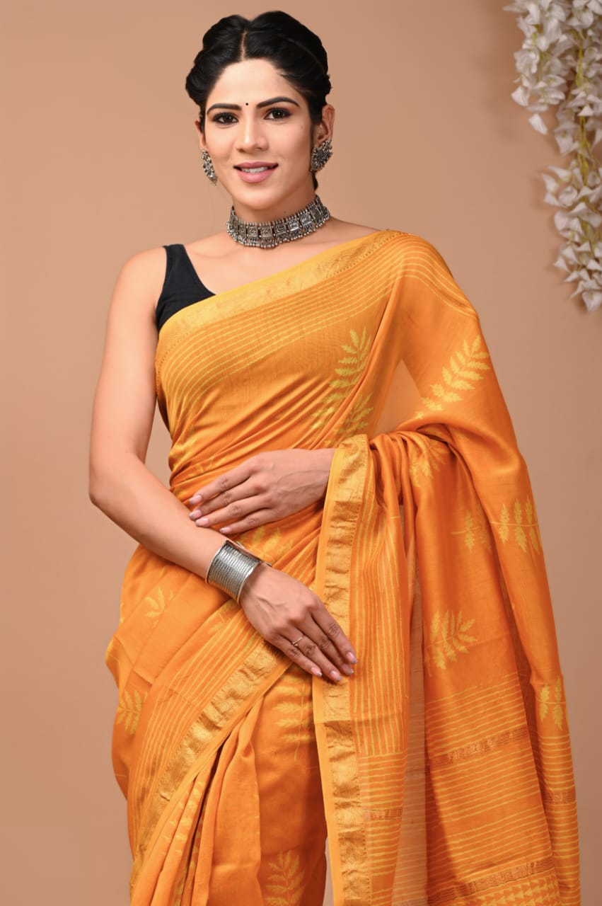 Colourful Maheshwari saree