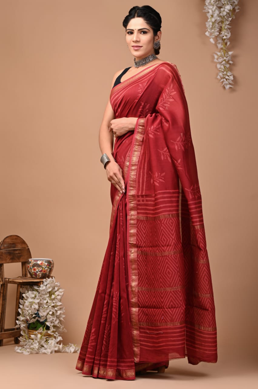 Colourful Maheshwari saree