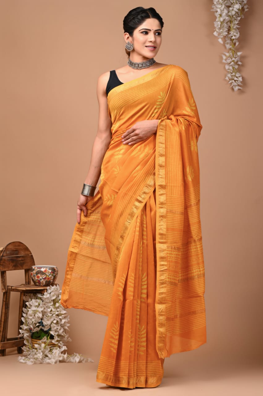 Colourful Maheshwari saree