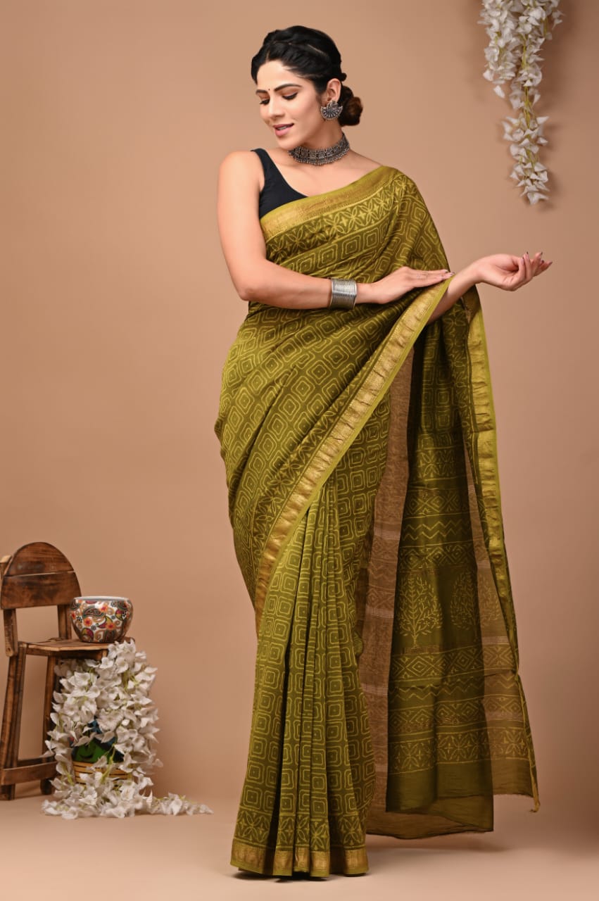 Colourful Maheshwari saree