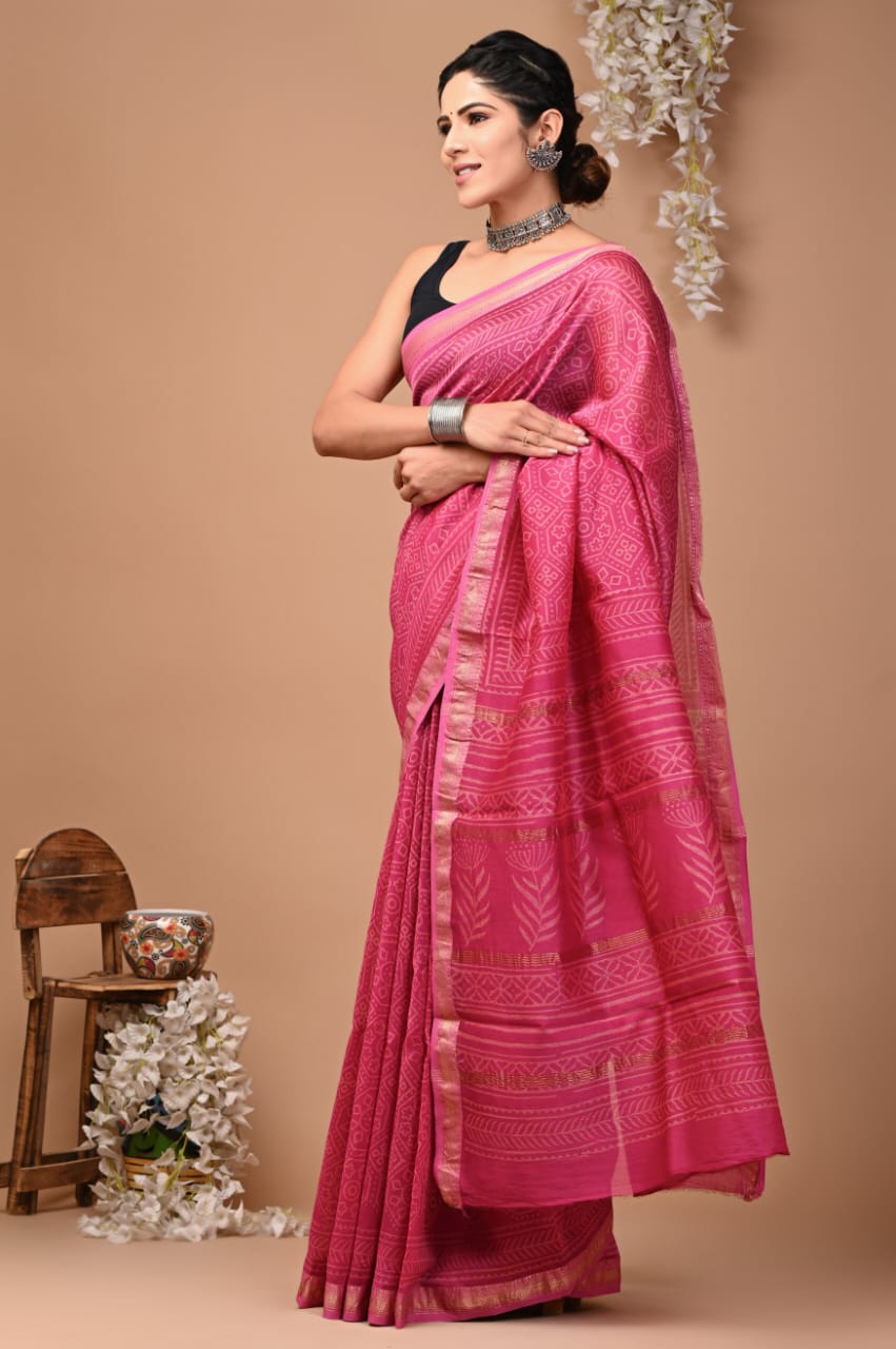 Colourful Maheshwari saree