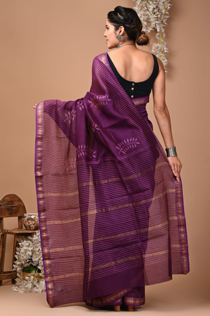 Colourful Maheshwari saree