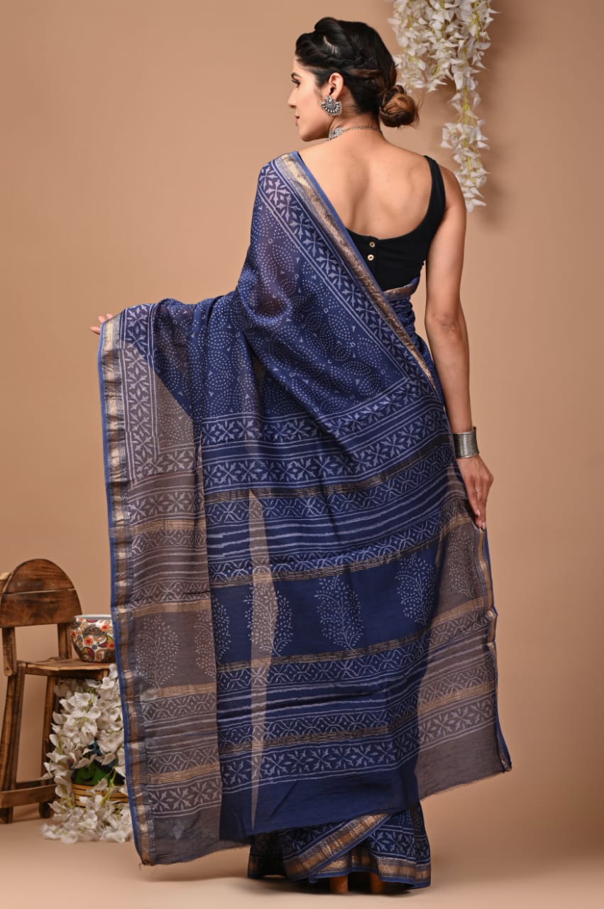 Colourful Maheshwari saree