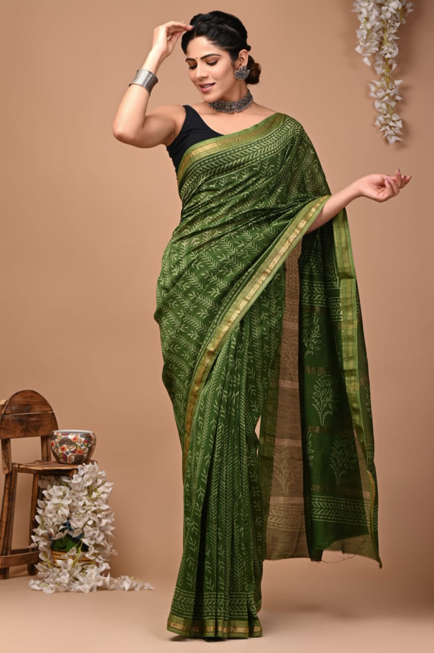 Colourful Maheshwari saree