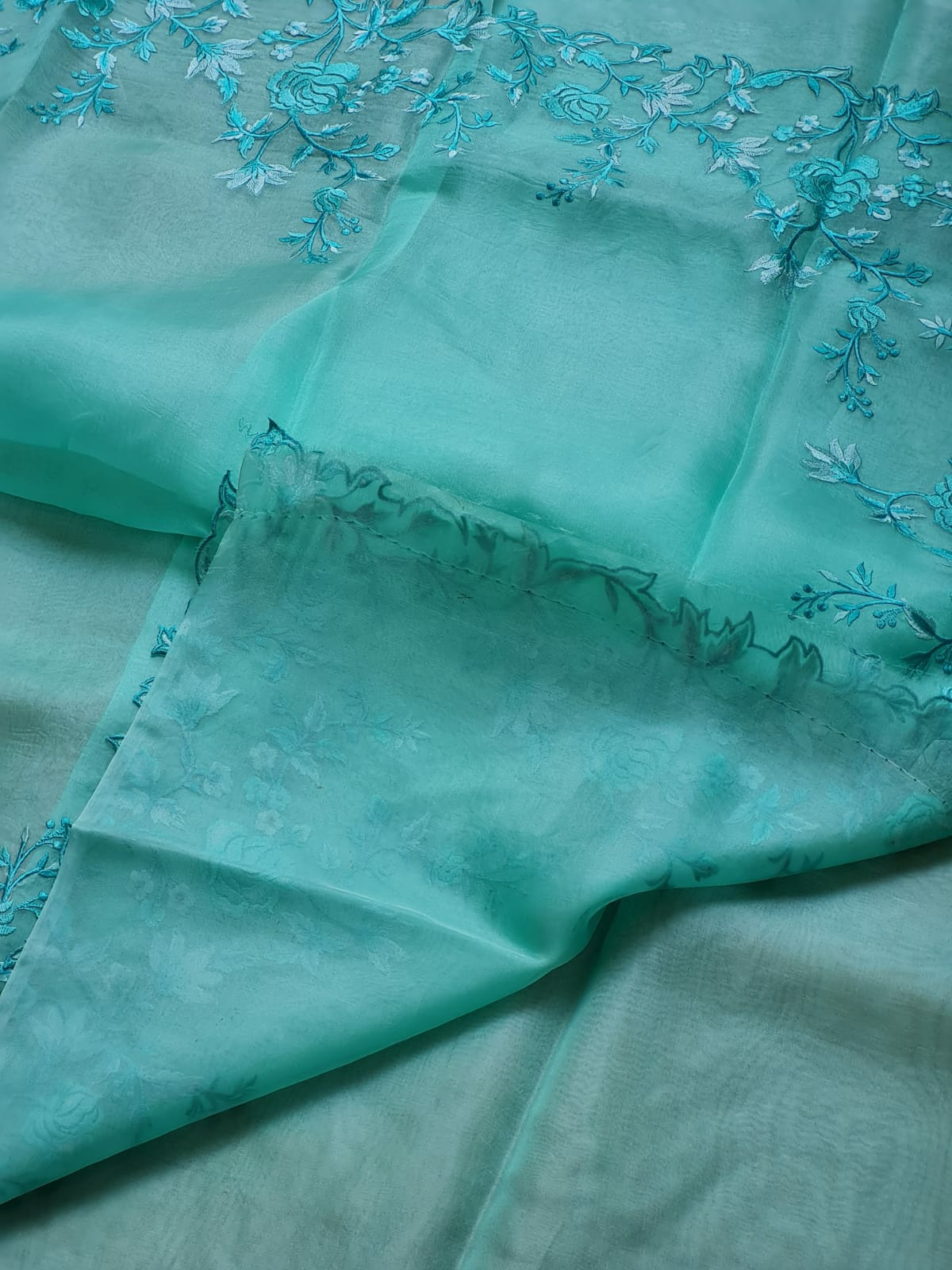 Khwab | organza silk tilfi cutwork saree