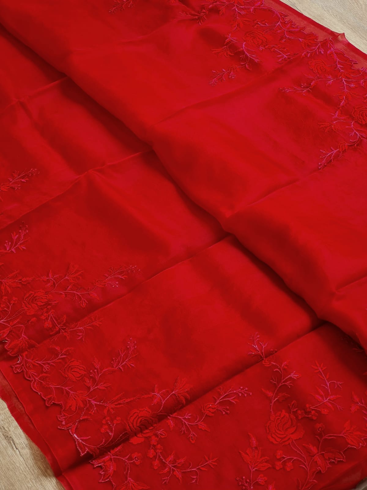 Khwab | organza silk tilfi cutwork saree