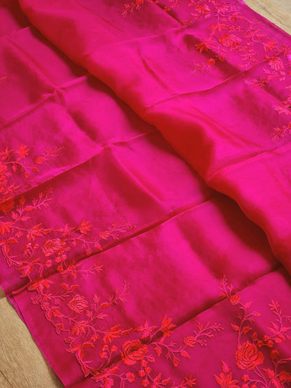 Khwab | organza silk tilfi cutwork saree