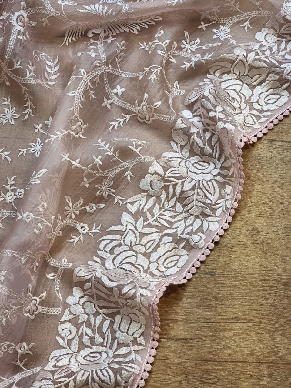 Delilah | Organza silk parsi gara with embroidery and laceilkah