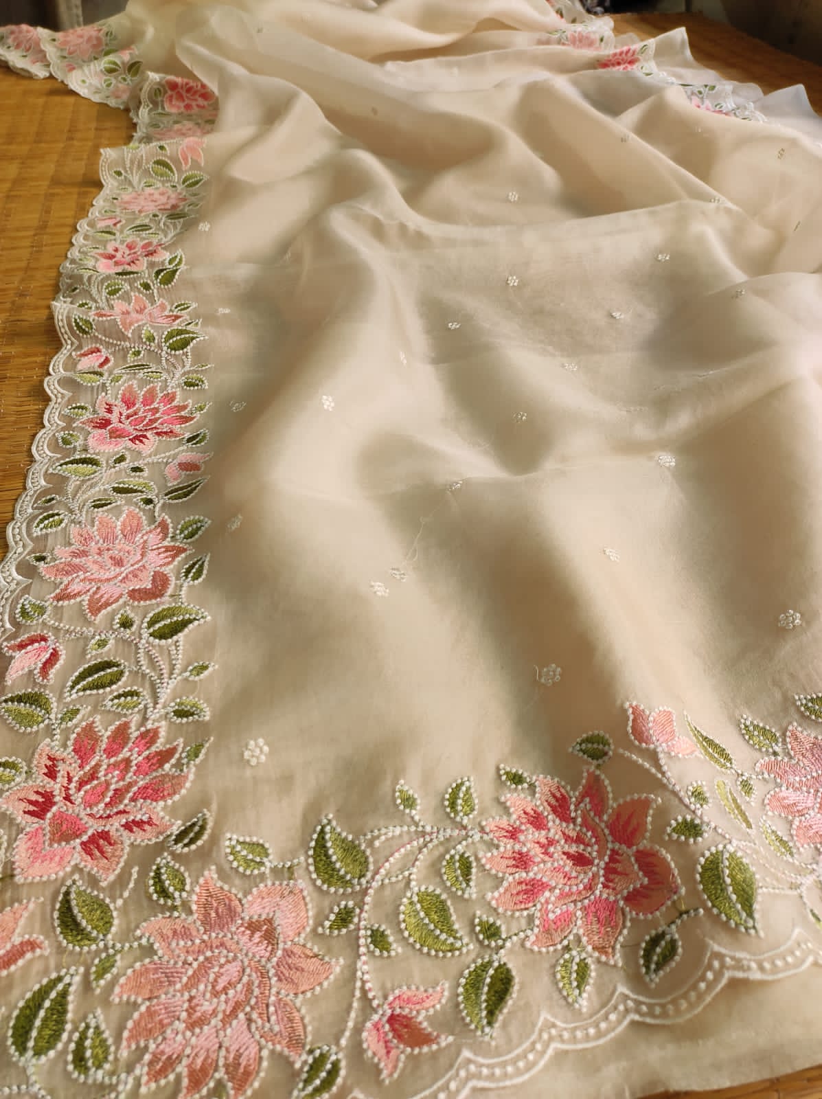 Zoey  | Pure organza silk saree (Yellow)