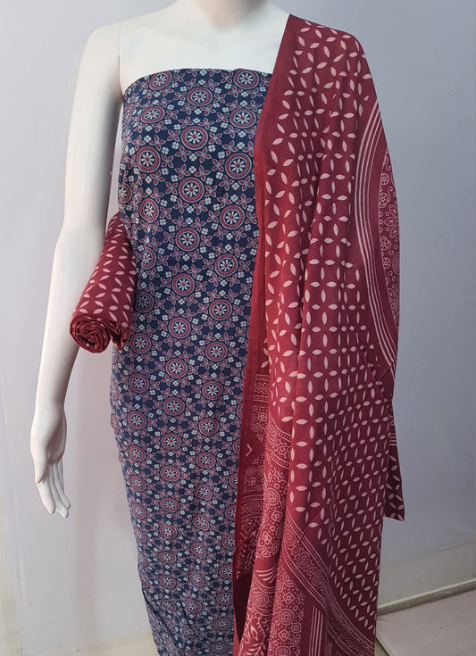 Ajrakh printed cotton suits